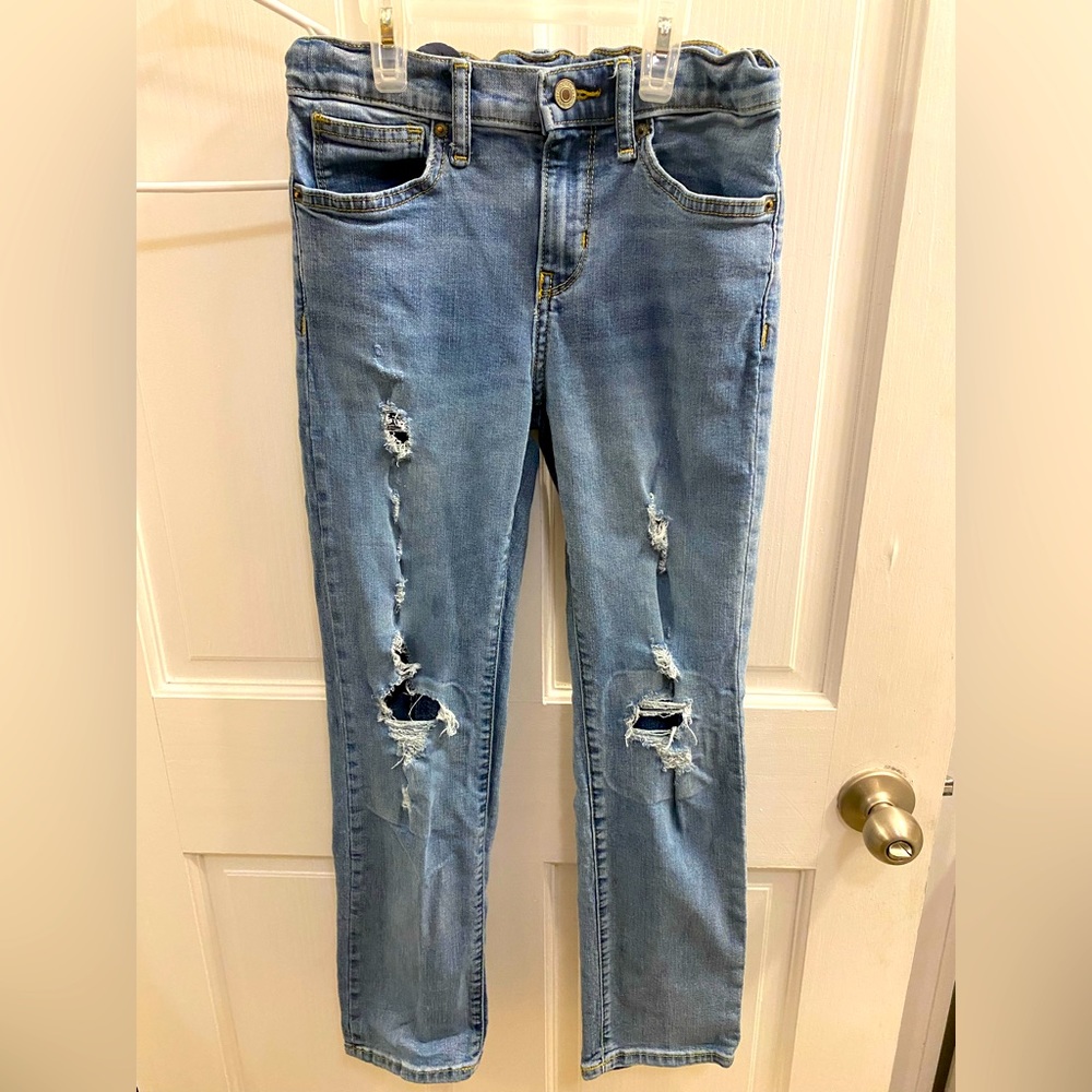 Distressed boys jeans